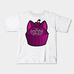 Catcake With Mouse-Cherry - Pink Kids T-Shirt
